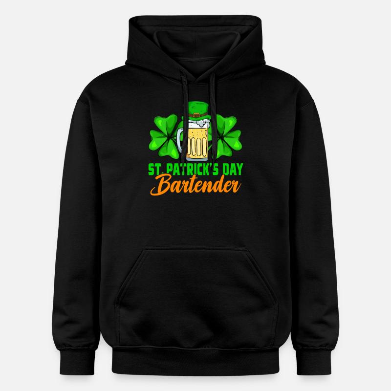 Barman de la Saint-Patrick - Sweat à capuche Softstyle® Gildan Unisexe - noir