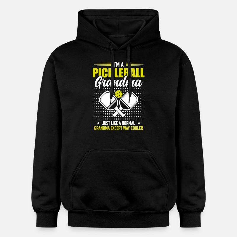 Mamie Pickleball Joueur Dinking Team Cadeau - Sweat à capuche Softstyle® Gildan Unisexe - noir