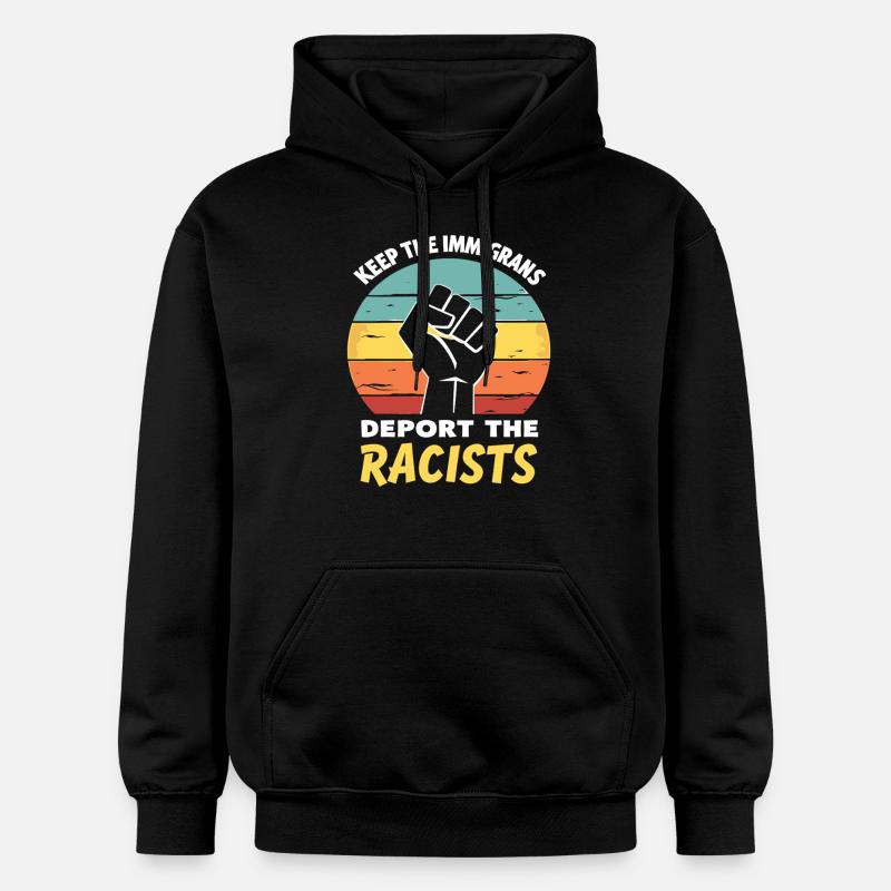Antiracisme Diversité, justice et égalité - Sweat à capuche Softstyle® Gildan Unisexe - noir
