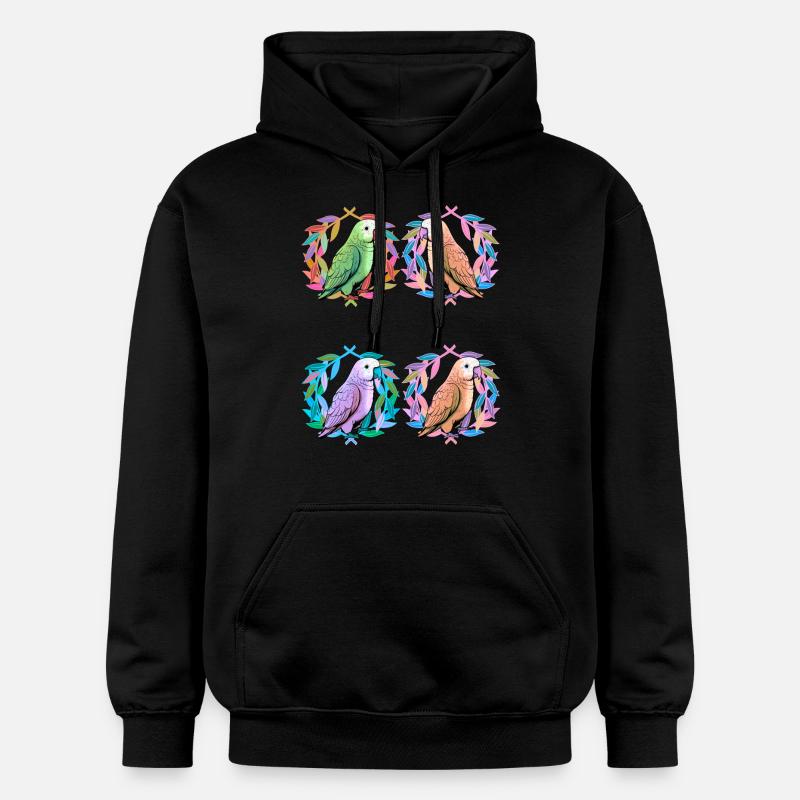 Oiseaux exotiques Oiseau Perroquet Perroquets - Sweat à capuche Softstyle® Gildan Unisexe - noir