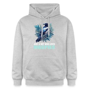Elstern Elster - Gildan Unisex Softstyle® Midweight Hoodie - Hellgrau meliert - Vorne - Liana (172cm) & Jaron (178cm)