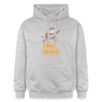 Schwangerschaft Neue Mutter Süßigkeiten Herz Niedliche Baby Enthüllung - Gildan Unisex Softstyle® Midweight Hoodie - Hellgrau meliert - Vorne - Liana (172cm) & Jaron (178cm)