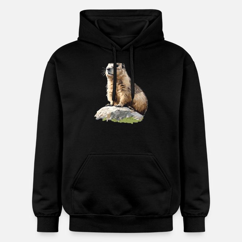 Marmottes Marmottes - Sweat à capuche Softstyle® Gildan Unisexe - noir