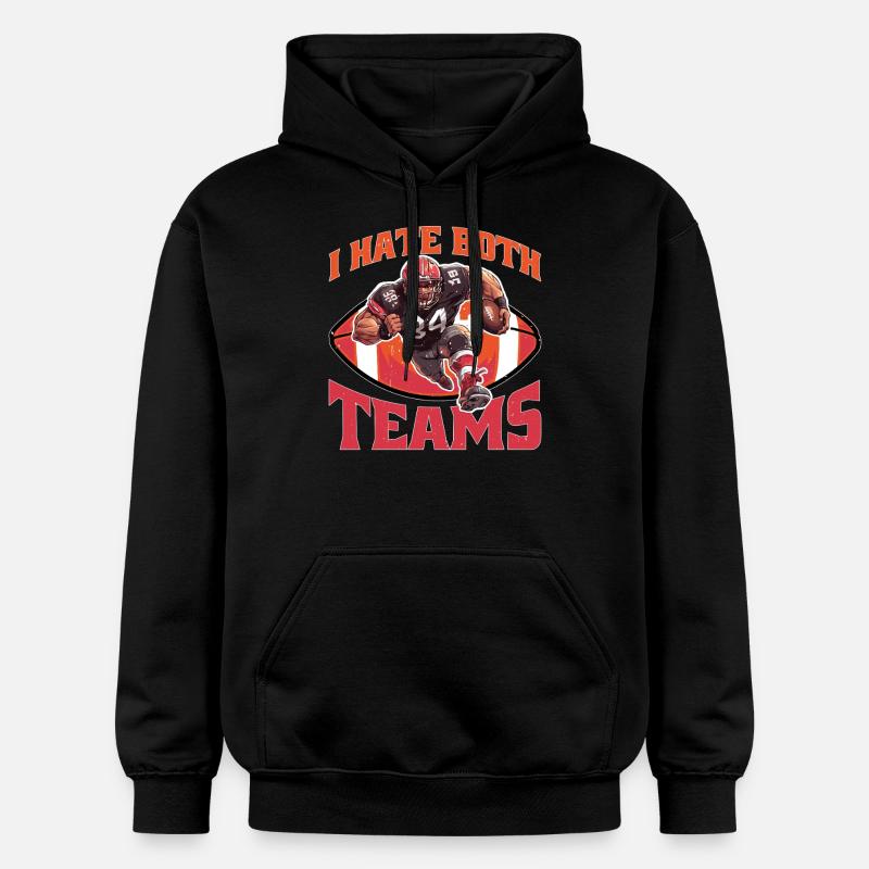I Hate Both Teams 19 - Gildan Unisex Softstyle® Midweight Hoodie - Schwarz