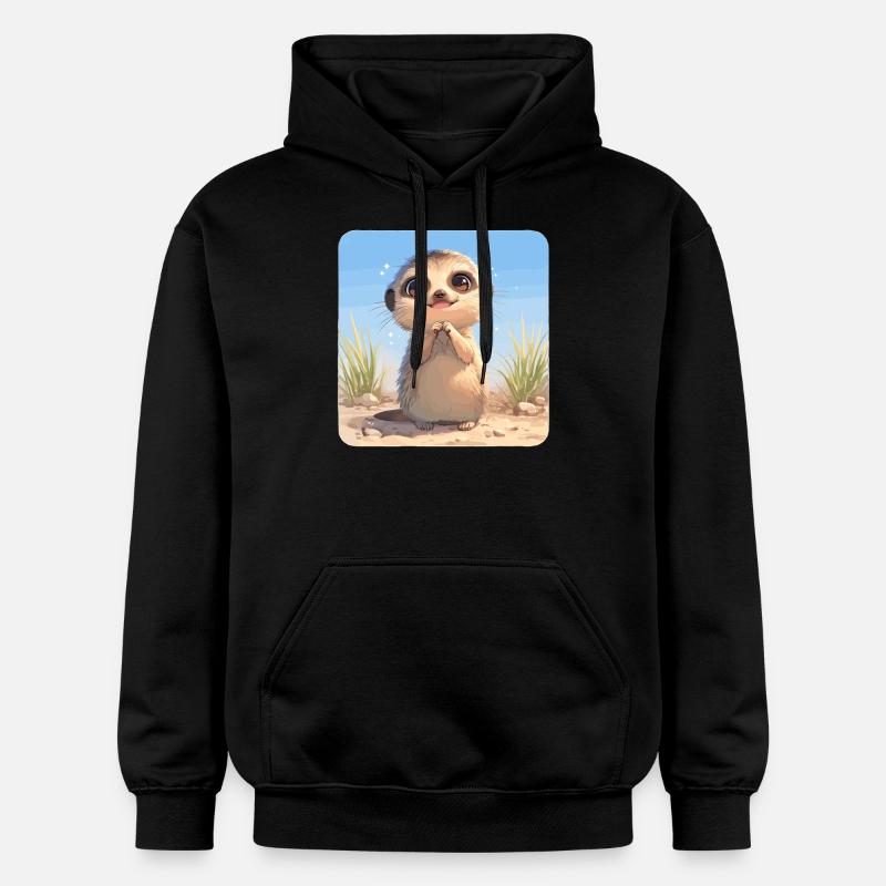 Meerkat Erdmännchen - Sweat à capuche Softstyle® Gildan Unisexe - noir