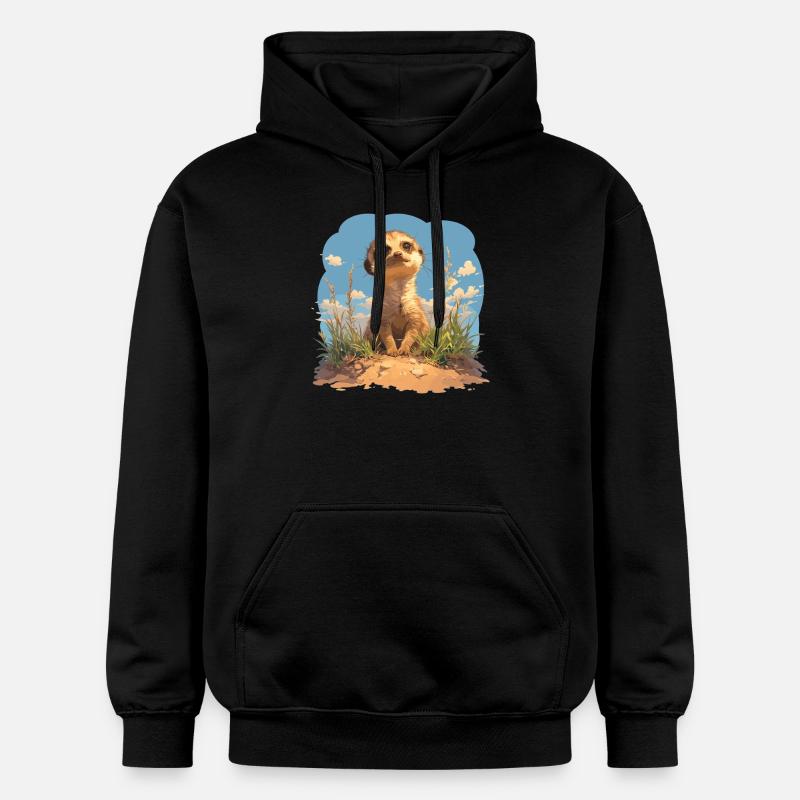 Meerkat Erdmännchen - Sweat à capuche Softstyle® Gildan Unisexe - noir