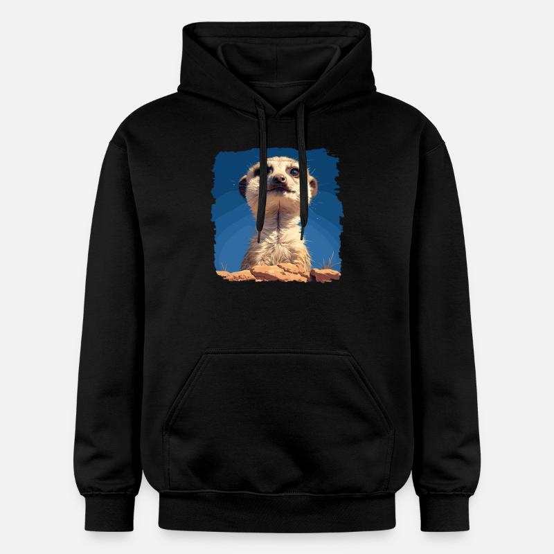 Meerkat Erdmännchen - Sweat à capuche Softstyle® Gildan Unisexe - noir