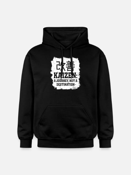 Kaizen A Journey Not A Destination - Gildan Unisex Softstyle® Midweight Hoodie - black