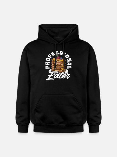 Pancakes Professional Eater Fun - Gildan Unisex Softstyle® Midweight Hoodie - black