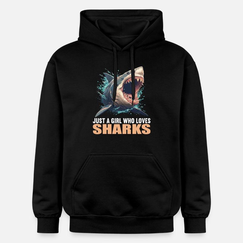 Requins Requin - Sweat à capuche Softstyle® Gildan Unisexe - noir