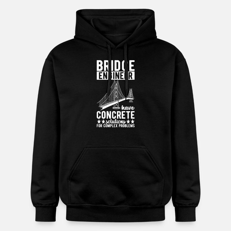 Bridge Engineer Bridge Construction - Gildan Unisex Softstyle® Midweight Hoodie - black