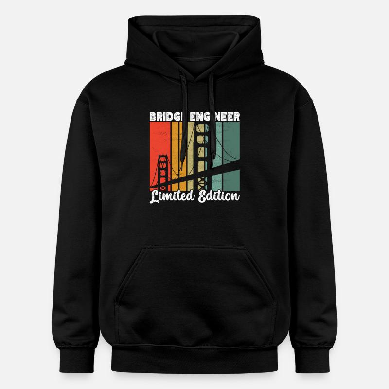 Bridge Engineer Bridge Construction - Gildan Unisex Softstyle® Midweight Hoodie - black