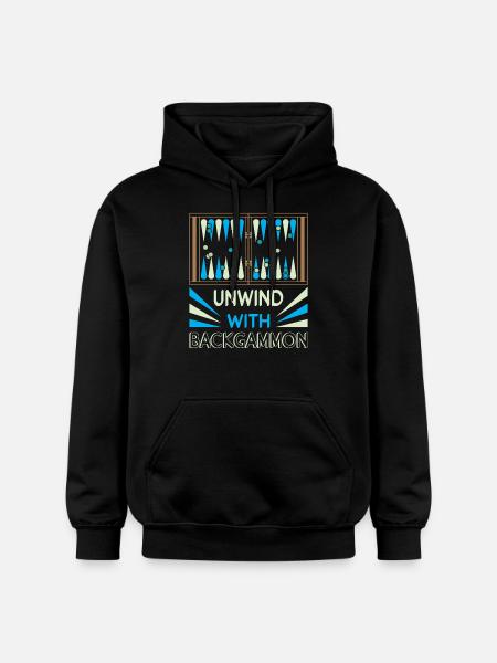 Backgammon Spiel - Gildan Unisex Softstyle® Midweight Hoodie - Schwarz