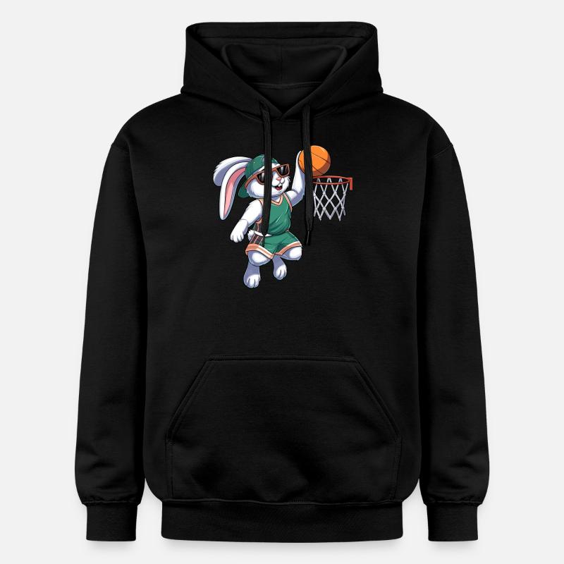 Panier Lapin Pâques - Sweat à capuche Softstyle® Gildan Unisexe - noir