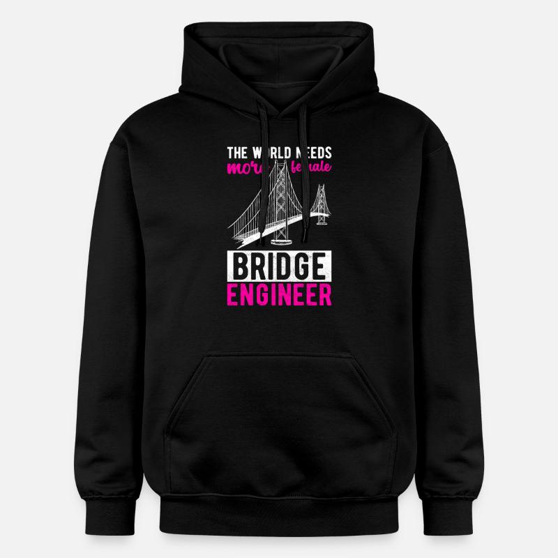 Bridge Engineer Bridge Construction - Gildan Unisex Softstyle® Midweight Hoodie - black
