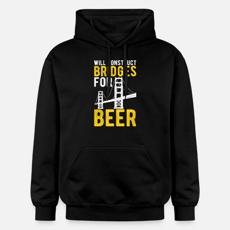 Bridge Engineer Bridge Construction - Gildan Unisex Softstyle® Midweight Hoodie - black