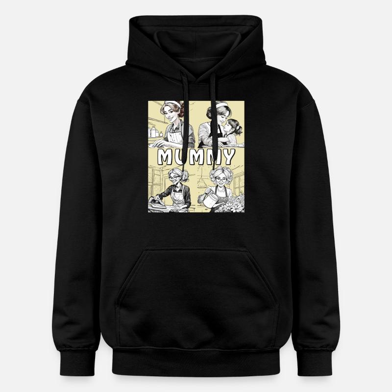 FEMME MÉNAGE MAMAN - Sweat à capuche Softstyle® Gildan Unisexe - noir