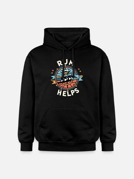 Rum Helps 6 - Gildan Unisex Softstyle® Midweight Hoodie - Schwarz