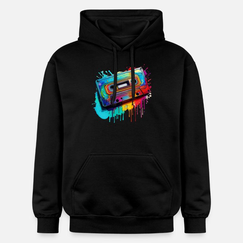 Cassette musicale - Sweat à capuche Softstyle® Gildan Unisexe - noir