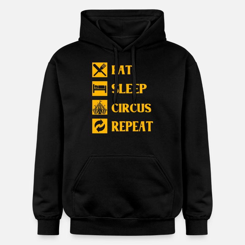 Manger dormir Circus Répéter - Sweat à capuche Softstyle® Gildan Unisexe - noir
