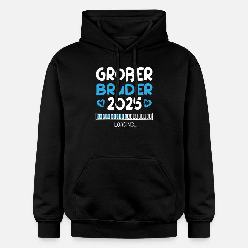 Großer Bruder 2025 Loading - Gildan Unisex Softstyle® Midweight Hoodie - Schwarz