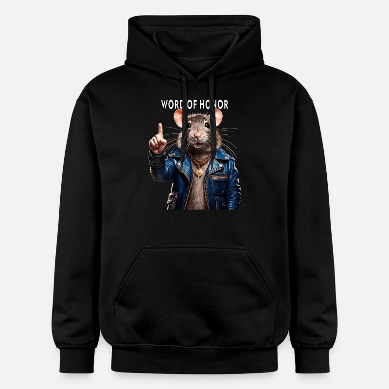 PAROLE D’HONNEUR DU RAT - Sweat à capuche Softstyle® Gildan Unisexe - noir