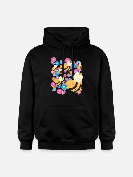 Bijen Hommel Insect Bij Kinderen Kind - Gildan uniseks Softstyle® Midweight hoodie - zwart