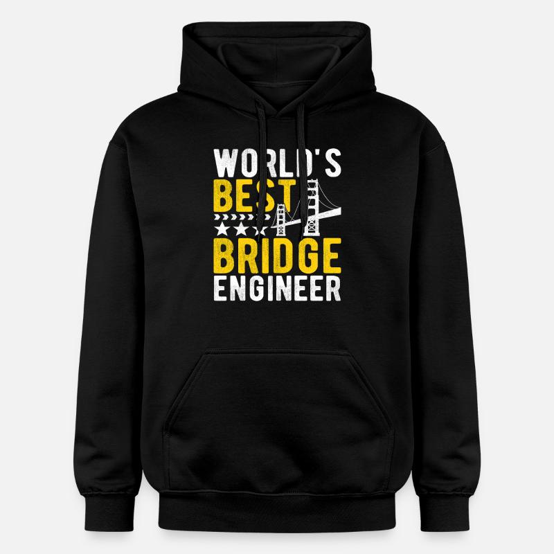 Bridge Engineer Bridge Construction - Gildan Unisex Softstyle® Midweight Hoodie - black