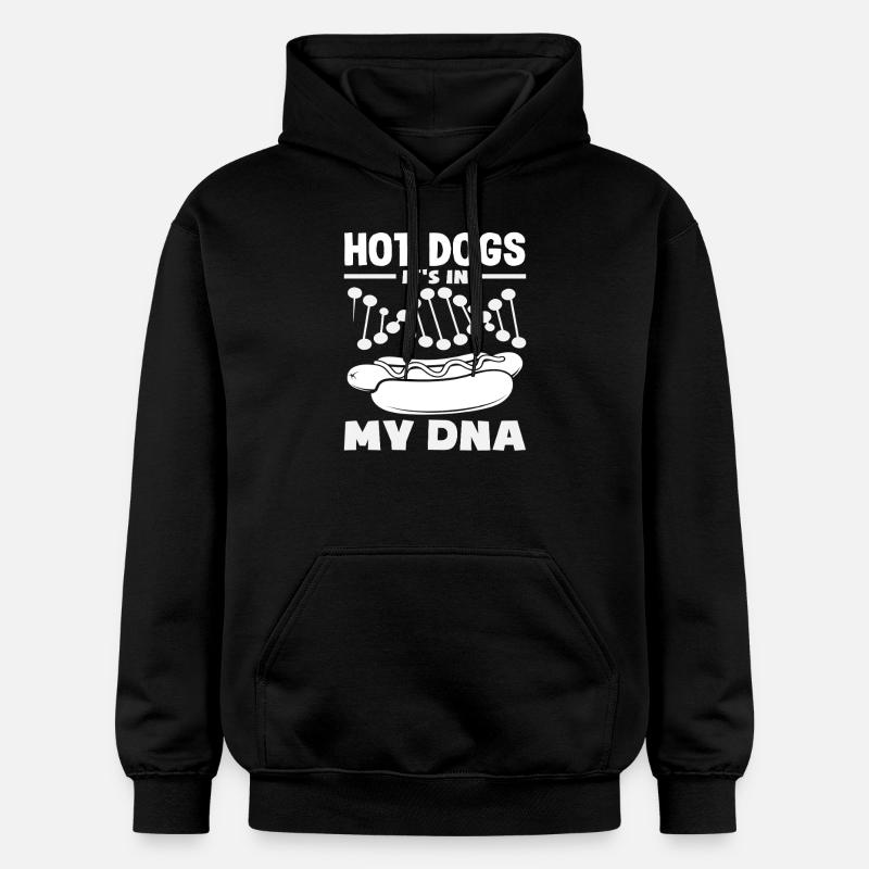 Hot Dog Lover ADN Humour Design - Sweat à capuche Softstyle® Gildan Unisexe - noir