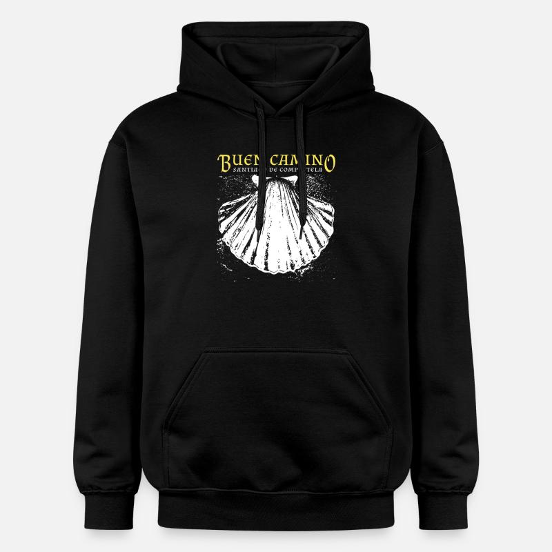Buen Camino, coquille Saint-Jacques-de-Compostelle - Sweat à capuche Softstyle® Gildan Unisexe - noir