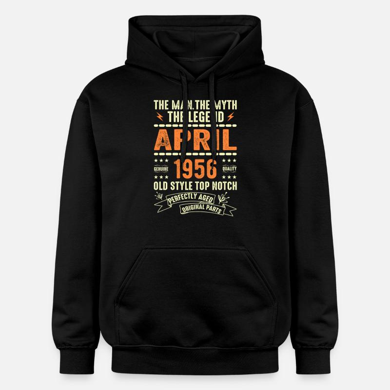 AVRIL 1956, AVRIL 1956 - Sweat à capuche Softstyle® Gildan Unisexe - noir