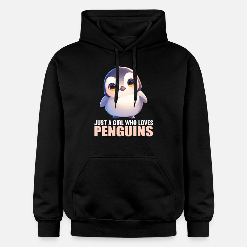Pingouins Pingouin - Sweat à capuche Softstyle® Gildan Unisexe - noir