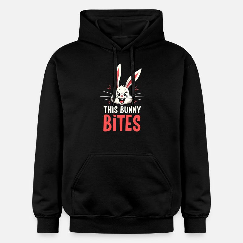 Lapin Conception d’animaux sarcastiques - Sweat à capuche Softstyle® Gildan Unisexe - noir