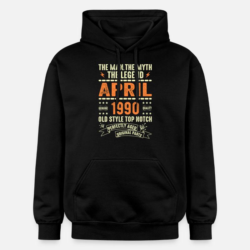 Avril 1990, AVRIL 1990 - Sweat à capuche Softstyle® Gildan Unisexe - noir