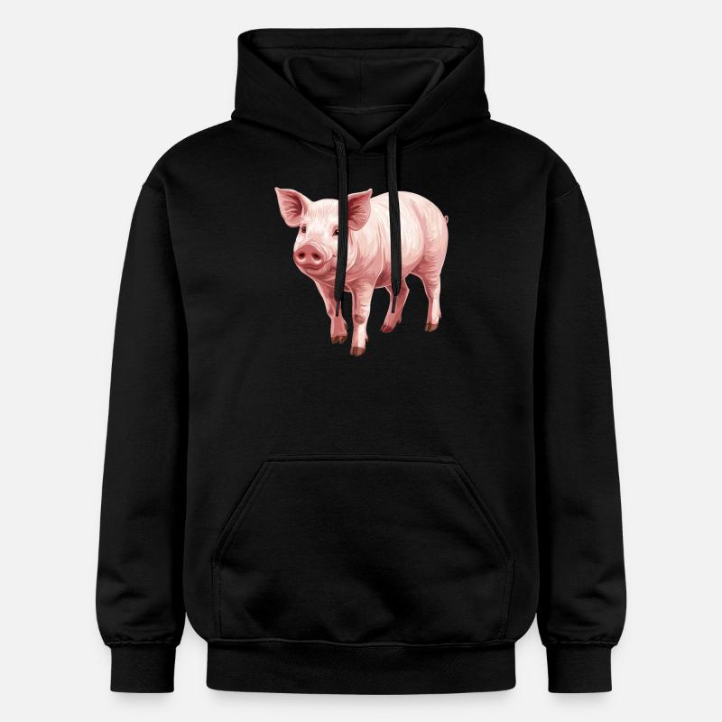 Cochon Cochon - Sweat à capuche Softstyle® Gildan Unisexe - noir