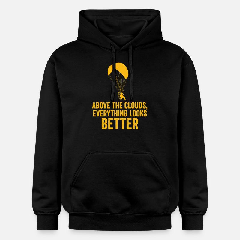 Über den Wolken Paramotor-Enthusiast - Gildan Unisex Softstyle® Midweight Hoodie - Schwarz