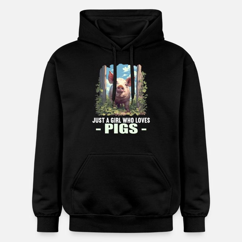 Cochon Cochon - Sweat à capuche Softstyle® Gildan Unisexe - noir