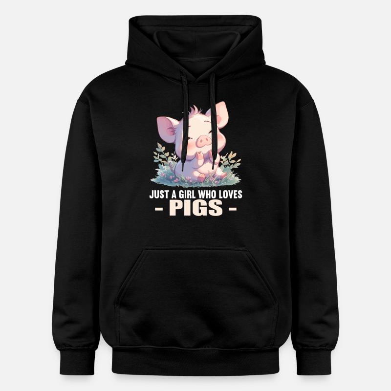 Cochon Cochon - Sweat à capuche Softstyle® Gildan Unisexe - noir