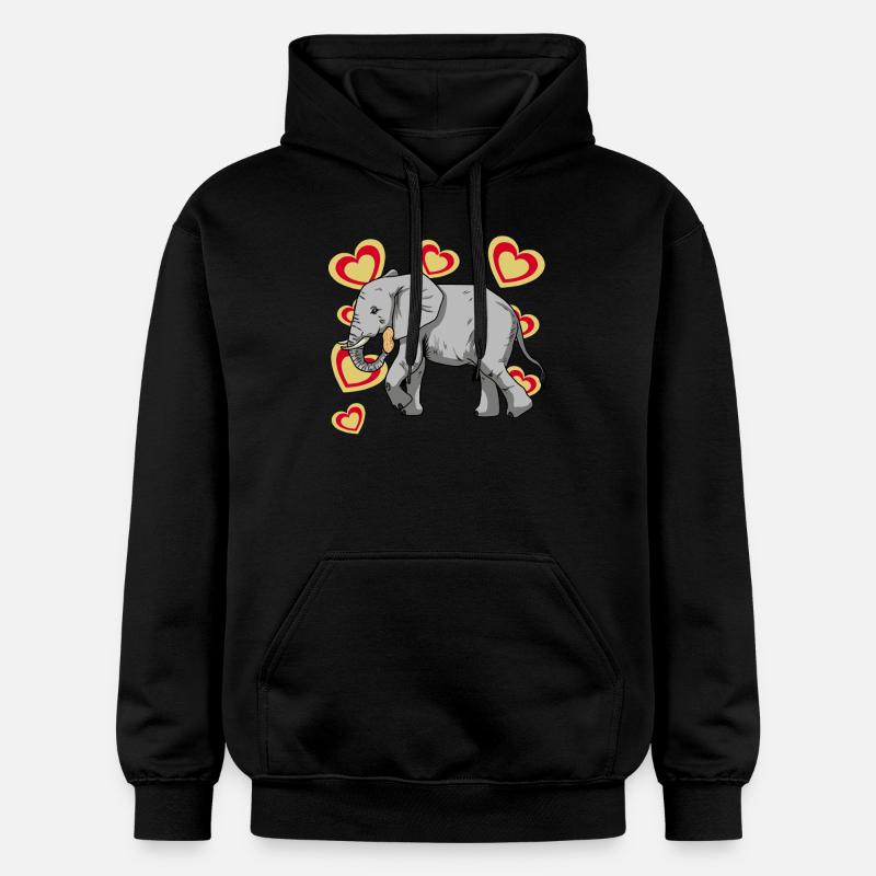 Éléphant Éléphant Enfants Cacahuète - Sweat à capuche Softstyle® Gildan Unisexe - noir