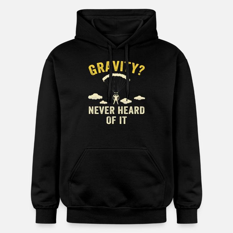 Hilarious Paramotor Gravity Meme - Gildan Unisex Softstyle® Midweight Hoodie - black