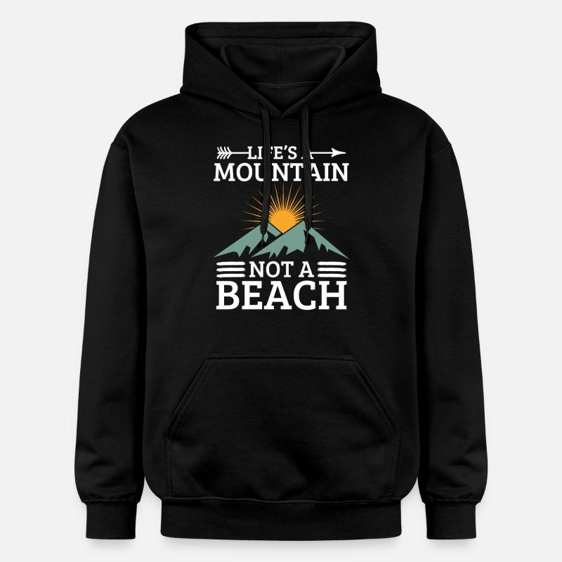 Slogan de motivation alpinisme nature - Sweat à capuche Softstyle® Gildan Unisexe - noir