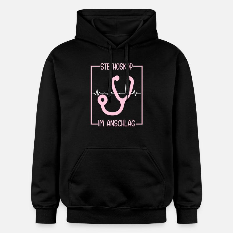 Assistant médical stéthoscope MFA - Sweat à capuche Softstyle® Gildan Unisexe - noir