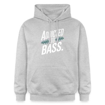 Bass Gitarrist Musiker Gear Funk Rock Jazz - Gildan Unisex Softstyle® Midweight Hoodie - Hellgrau meliert - Vorne - Liana (172cm) & Jaron (178cm)