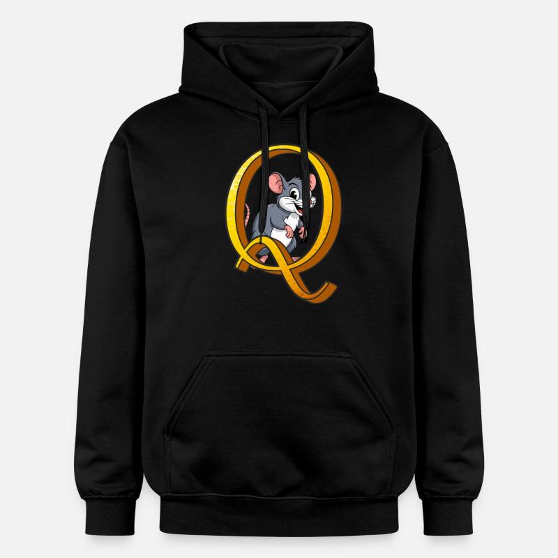 LETTRE Q - Sweat à capuche Softstyle® Gildan Unisexe - noir