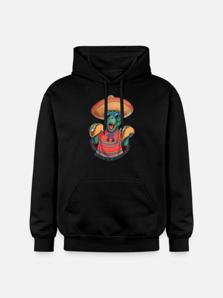 Taco Rex – Fiesta Time! - Gildan Unisex Softstyle® Midweight Hoodie - black