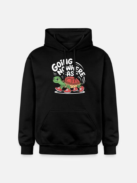 Turtle pace in style - Gildan Unisex Softstyle® Midweight Hoodie - black