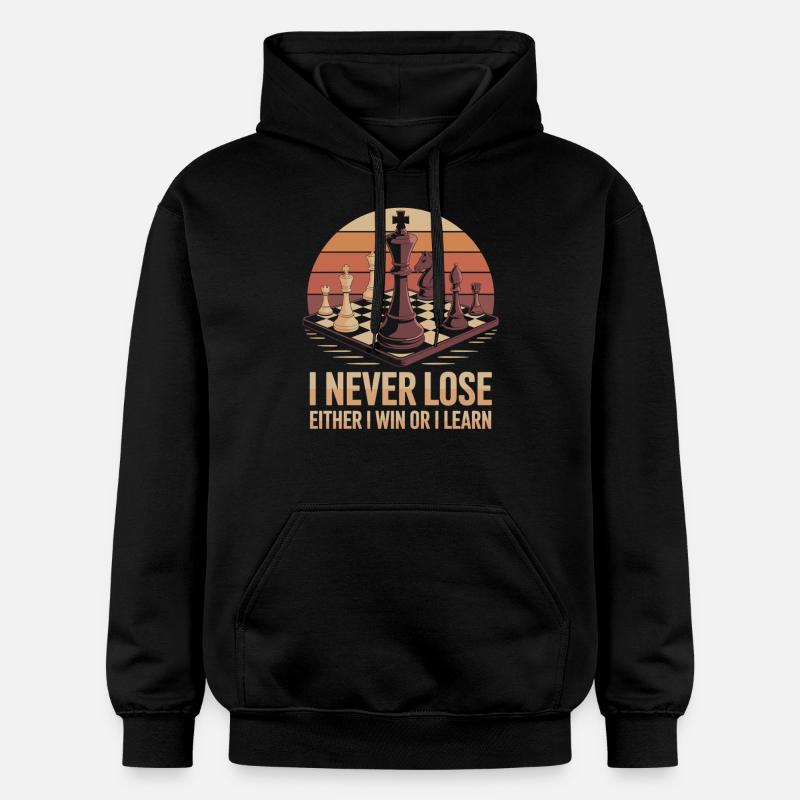 Échecs : victoire ou leçon - Sweat à capuche Softstyle® Gildan Unisexe - noir