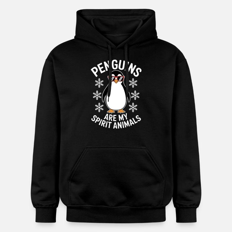 Pingouin disant drôle Pingouins Cadeau - Sweat à capuche Softstyle® Gildan Unisexe - noir