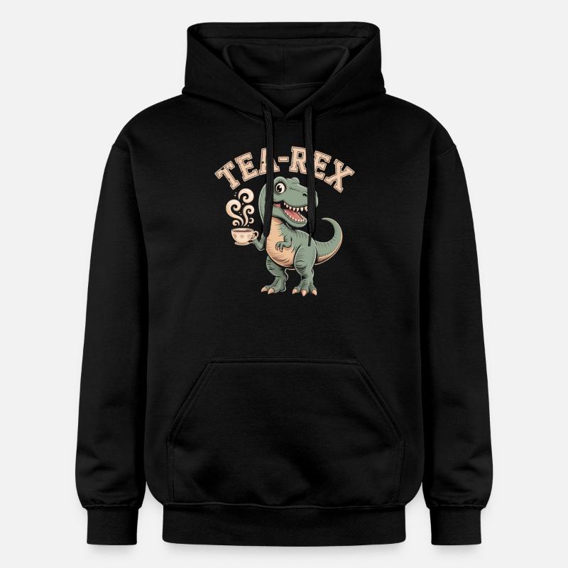 Tea-Rex – Der Tee-Dino - Gildan Unisex Softstyle® Midweight Hoodie - Schwarz