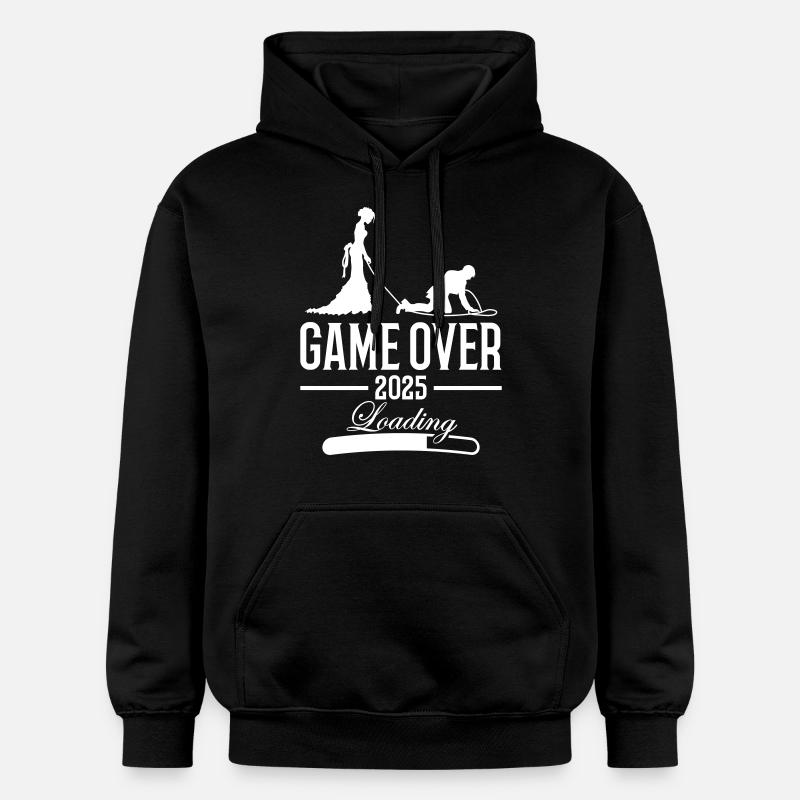Wedding Loading 2025 Game Over - Sweat à capuche Softstyle® Gildan Unisexe - noir
